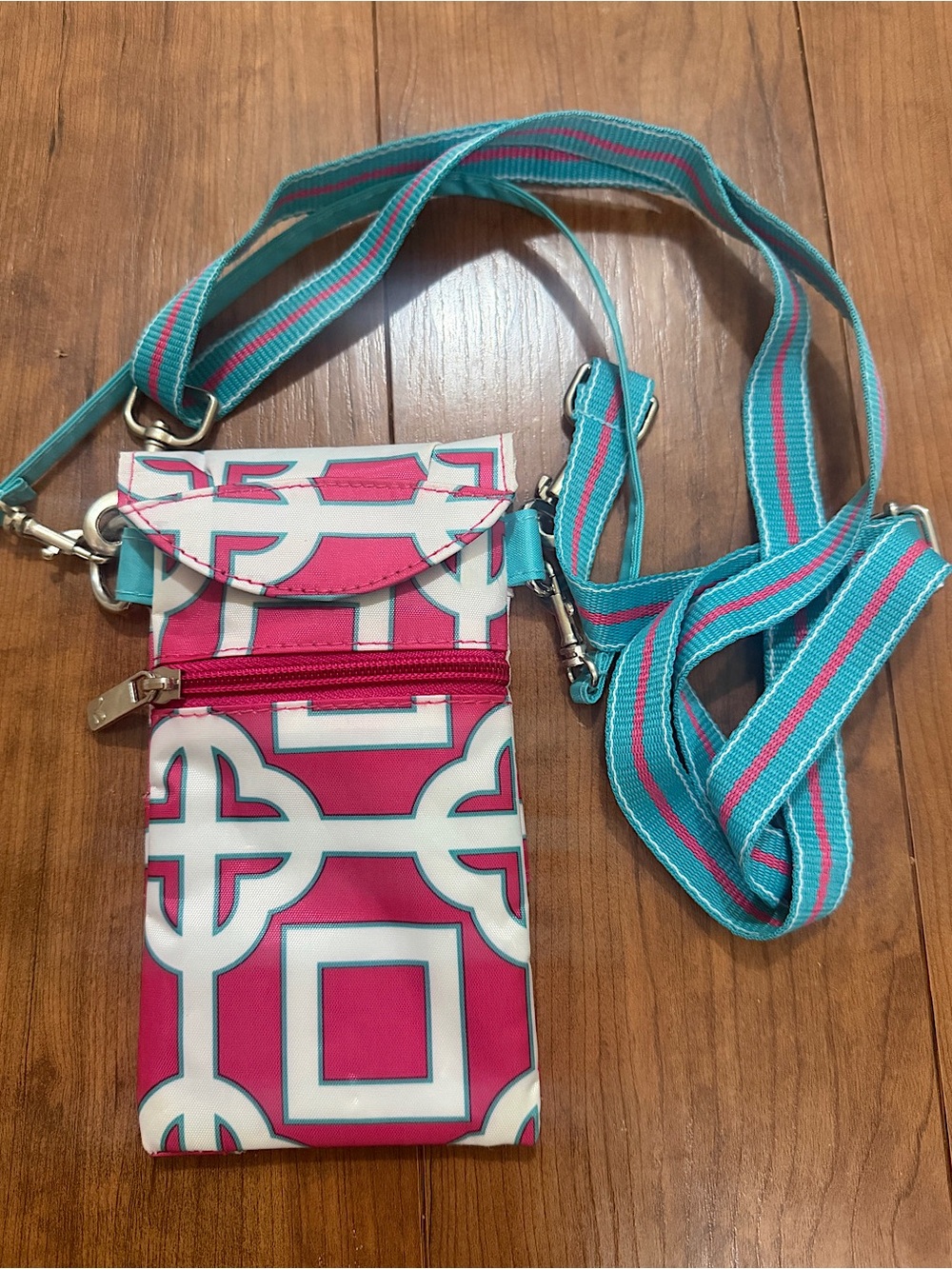 All For Color Pink and White Multi Wear Bag